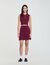 Short pleated knit skirt