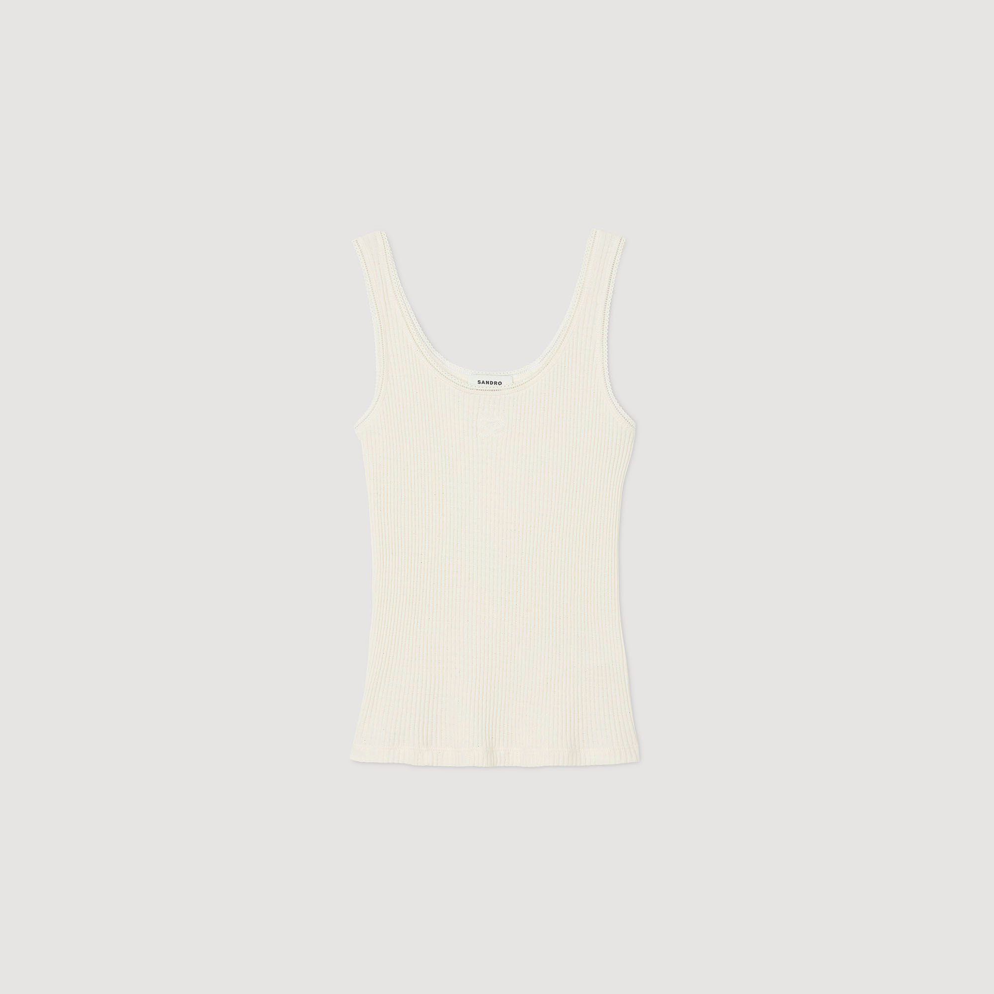 Rib knit vest top