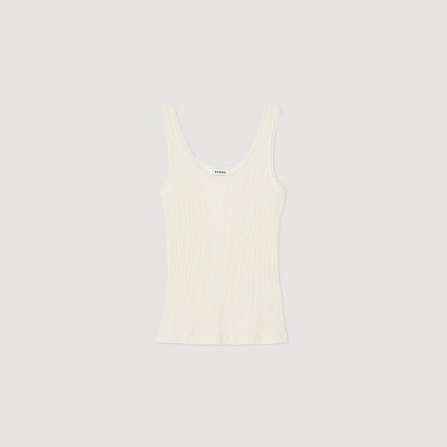 Rib knit vest top