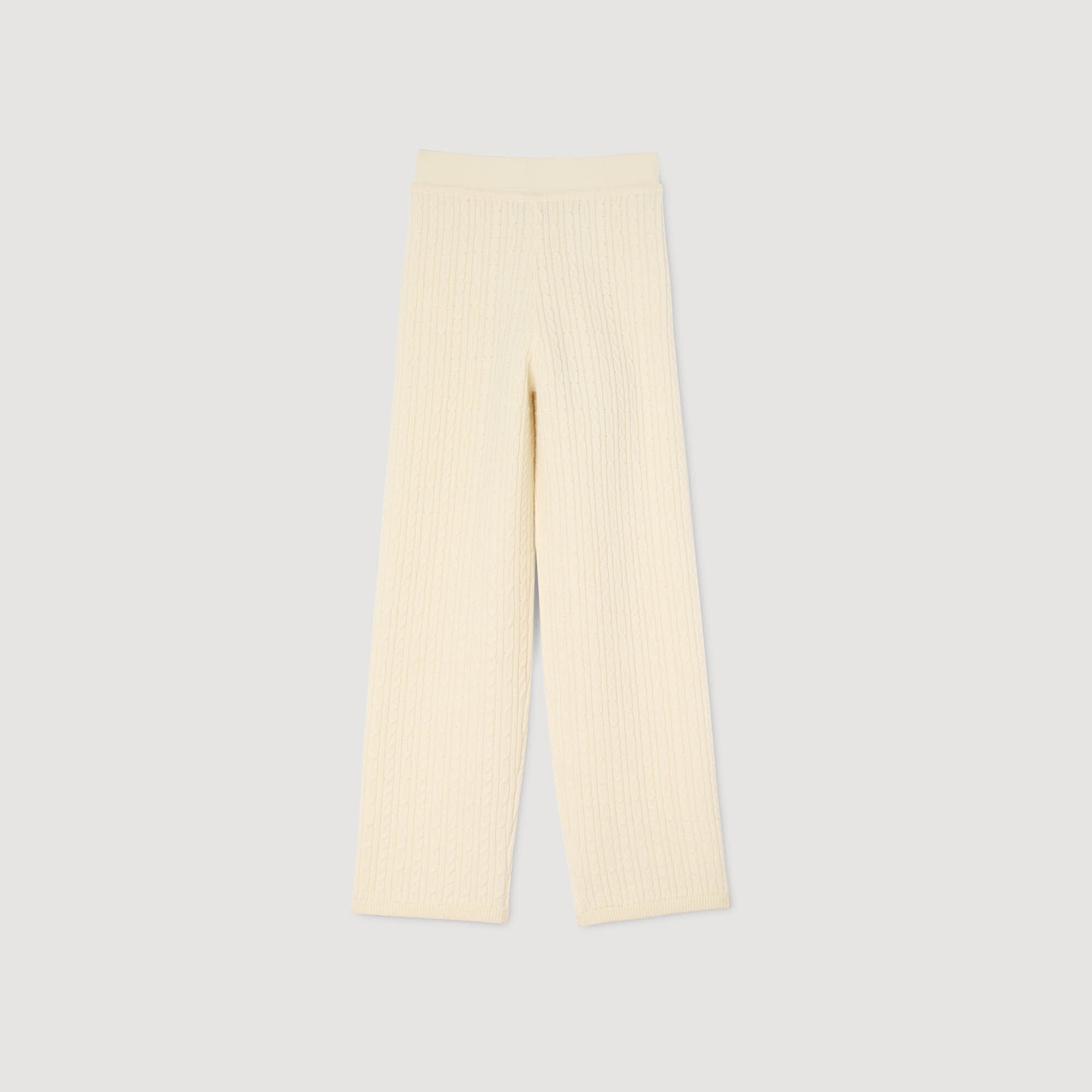 Cable knit pants