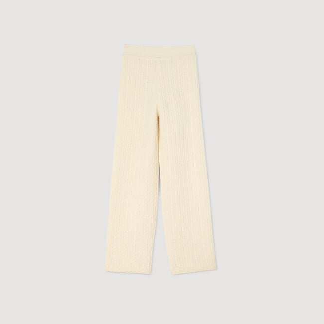 Cable knit pants