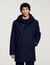 Hooded wool parka