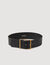 Wide leather belt