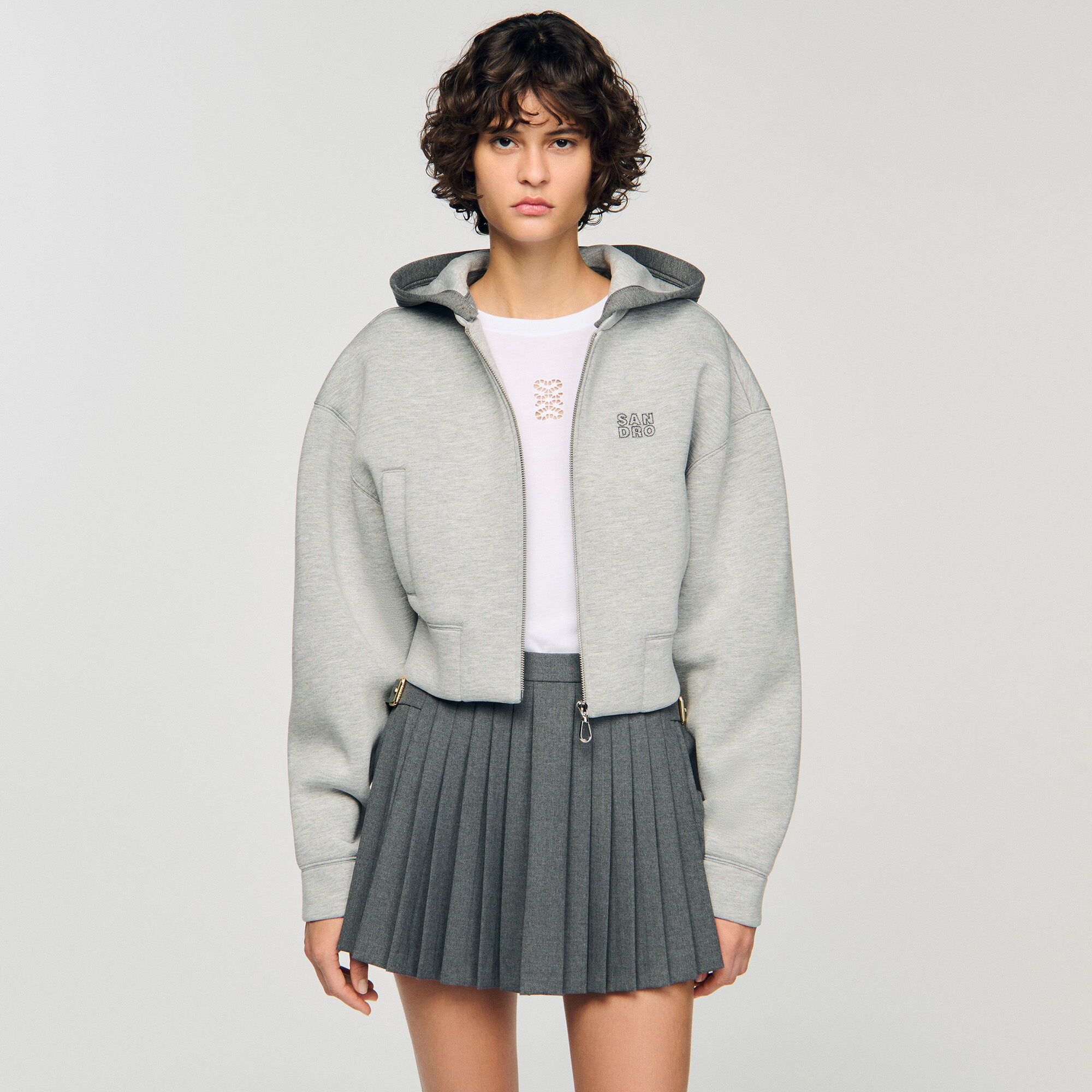 sandro(サンドロ) Faded Knit Hoodie レディース sandro(サンドロ) Faded Knit Hoodie レディース 【公式通販】