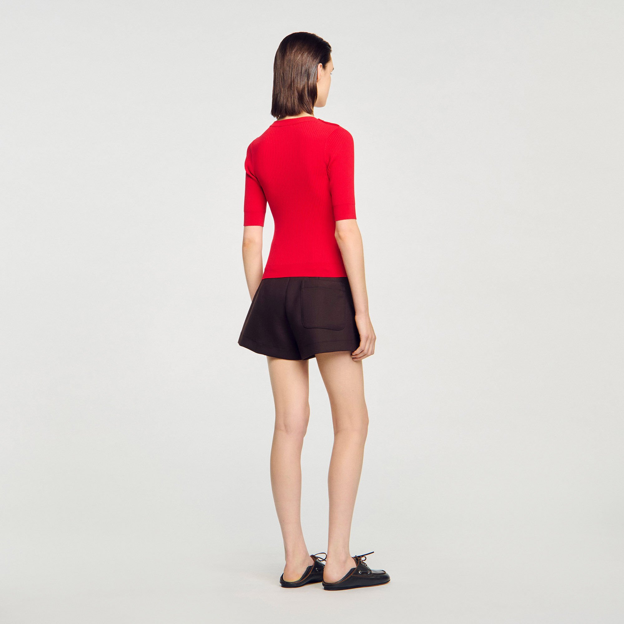 Argyle polo-neck sweater
