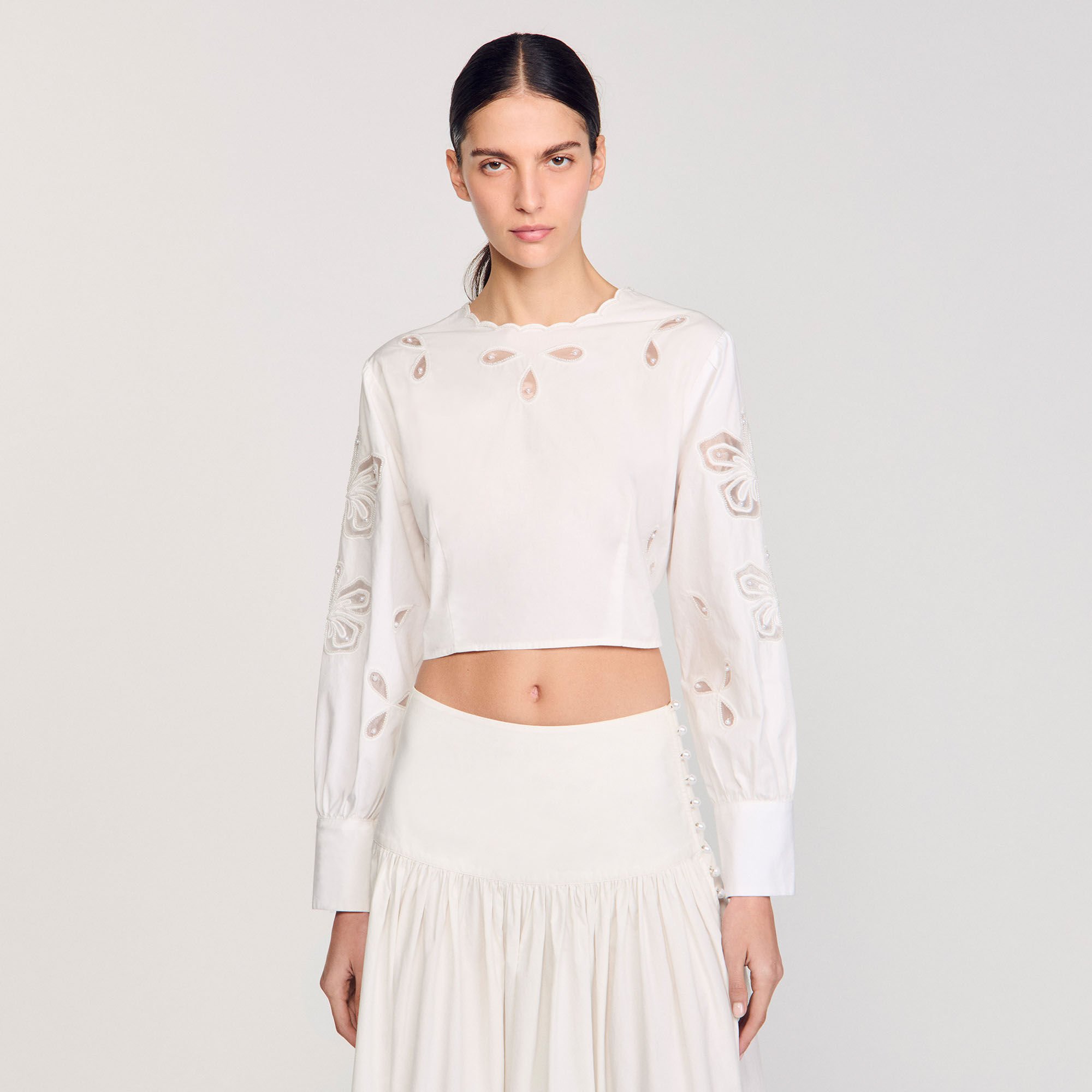 Poplin crop top