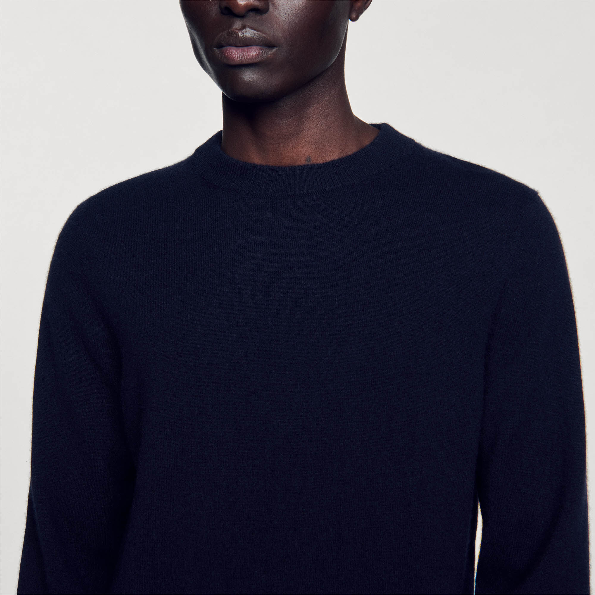 Cashmere sweater blue for Men | Sandro Paris