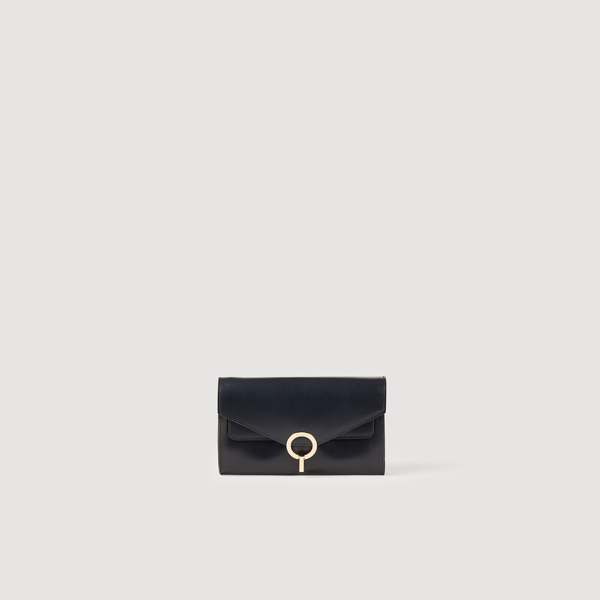 Yza Pocket clutch bag Black Gray Sandro Paris