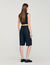 Rhinestone striped Bermuda