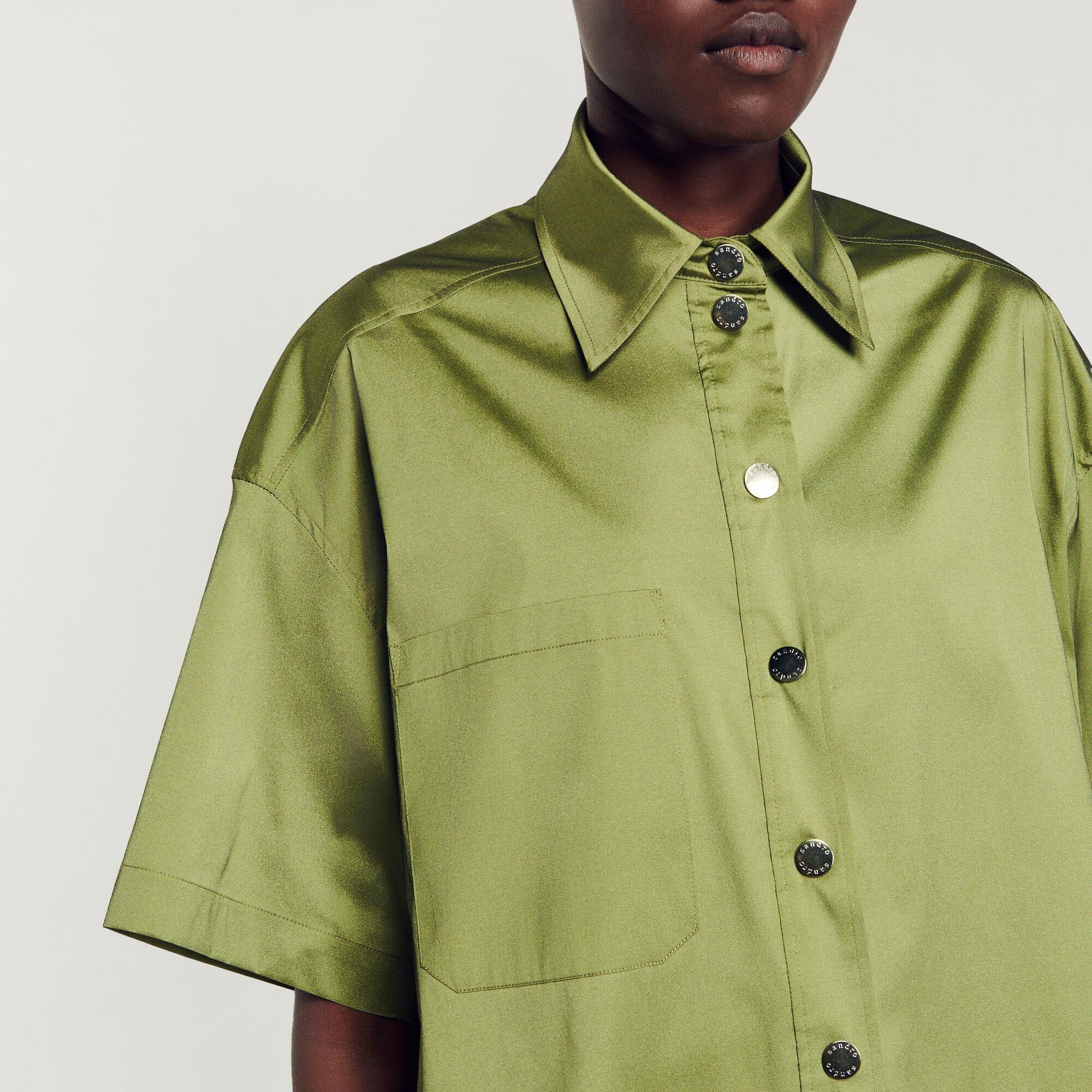 Oversize satin shirt 