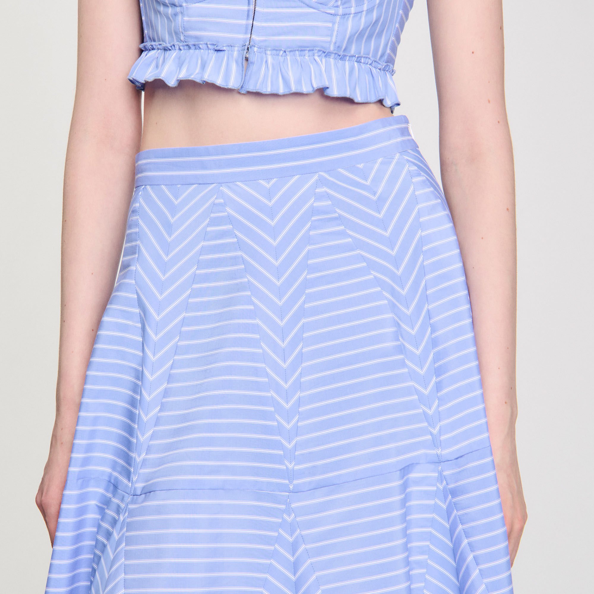 Long striped skirt