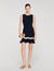 Metal chain knit mini dress