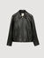Zip-up leather jacket