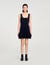 Mini knit dress with ruffles