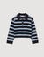 Striped polo sweater