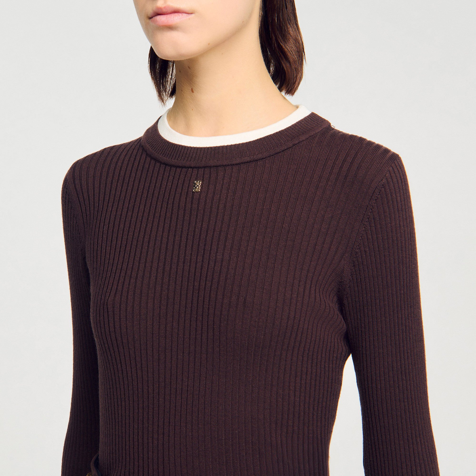 2-in-1 mixed wool sweater