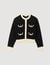 Two-tone cardigan with buttons