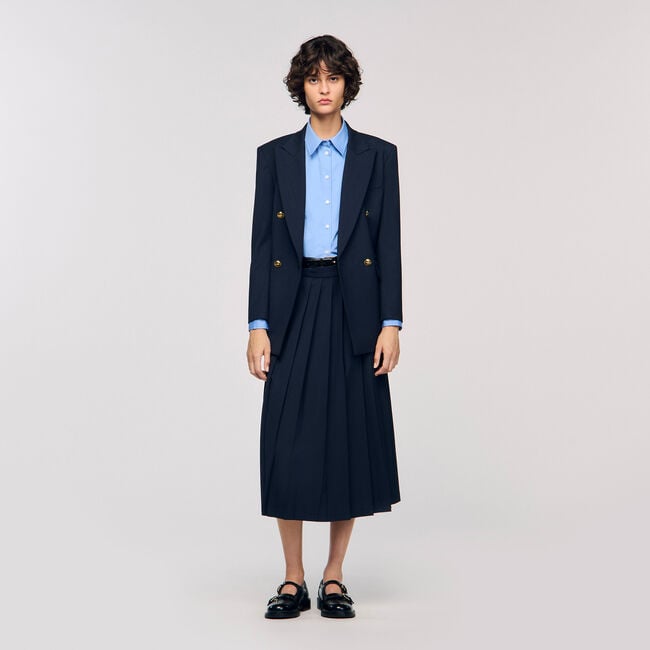 Maxi pleated skirt