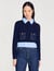 Cropped wool and cashmere sweater