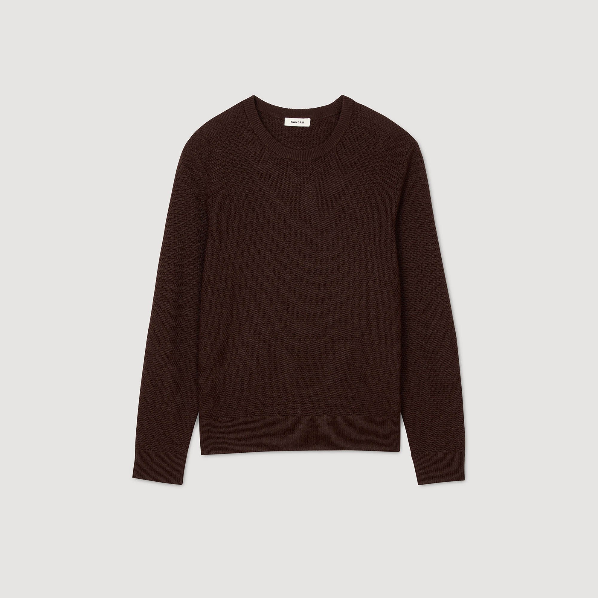 Textured knit sweater