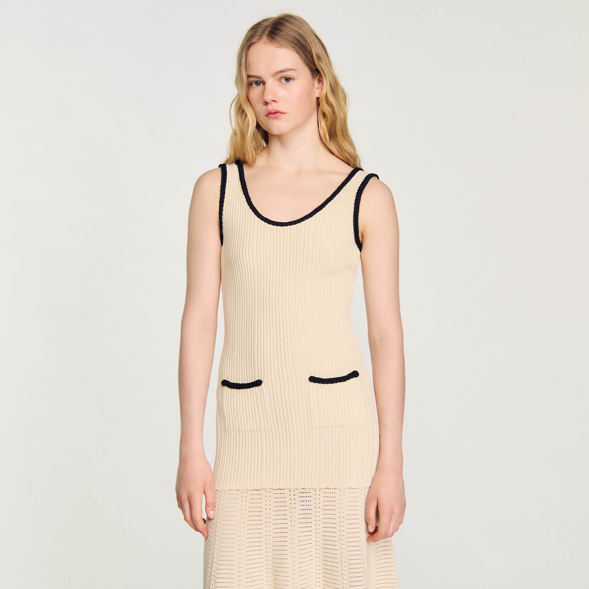 Pointelle knit dress