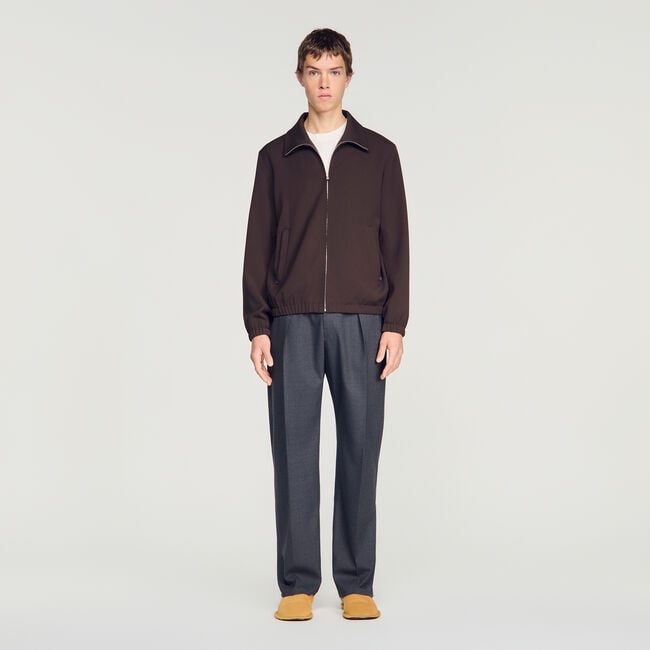 Wool zip-up jacket - Men | Sandro