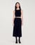 Jewellery-neck knit top