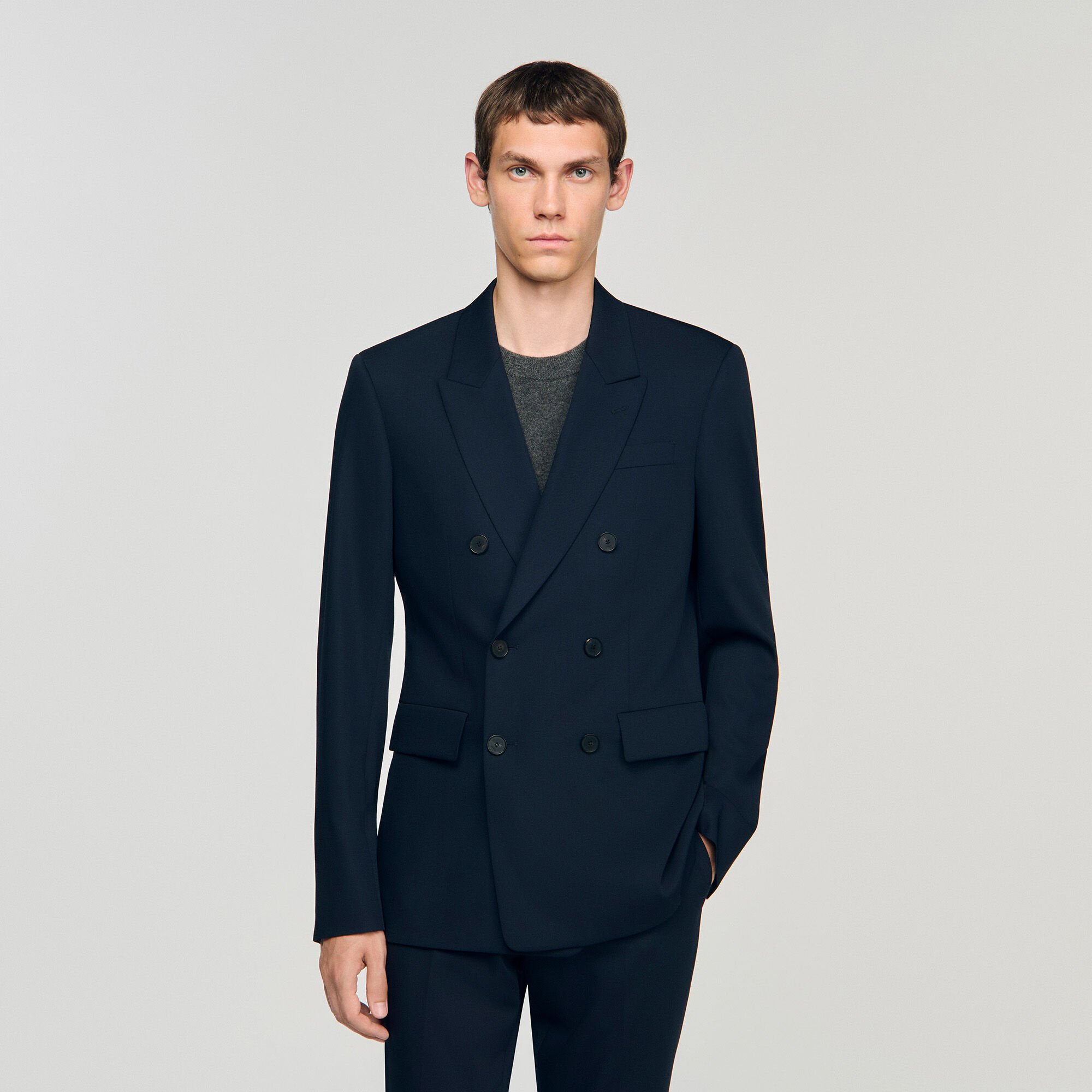 Double-breasted suit jacket