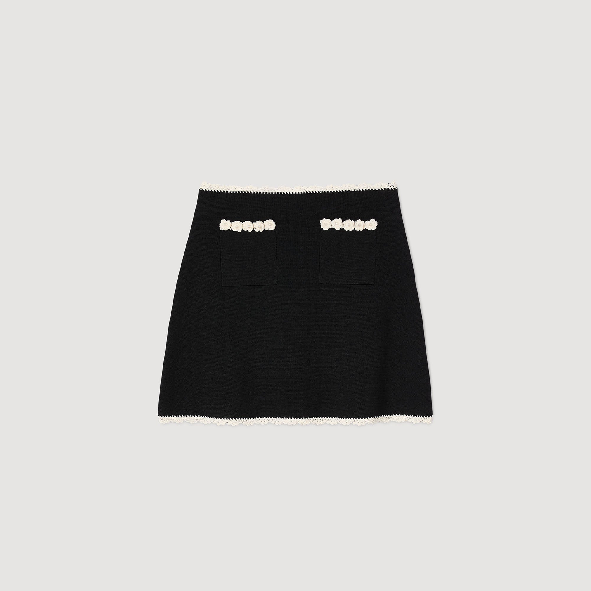 Mini skirt with crochet details