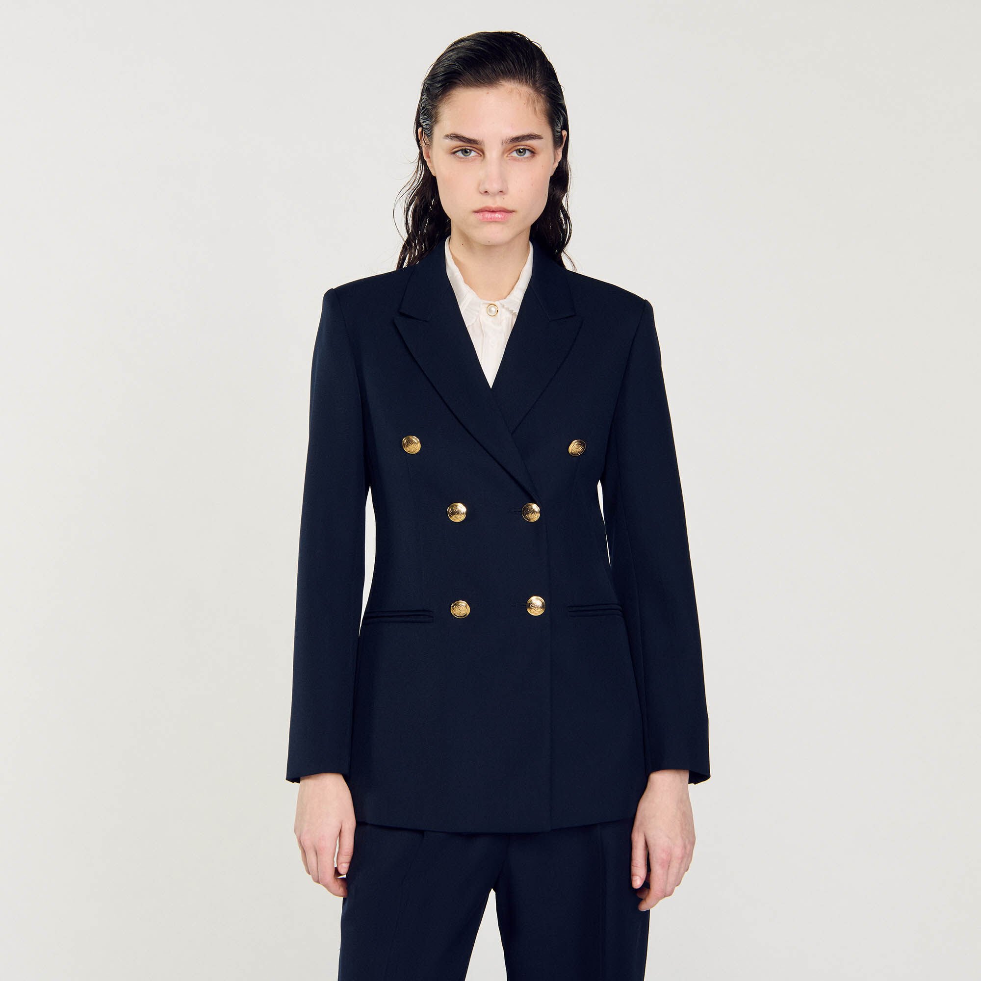 Double-breasted suit jacket