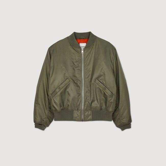 Zip-up bomber jacket