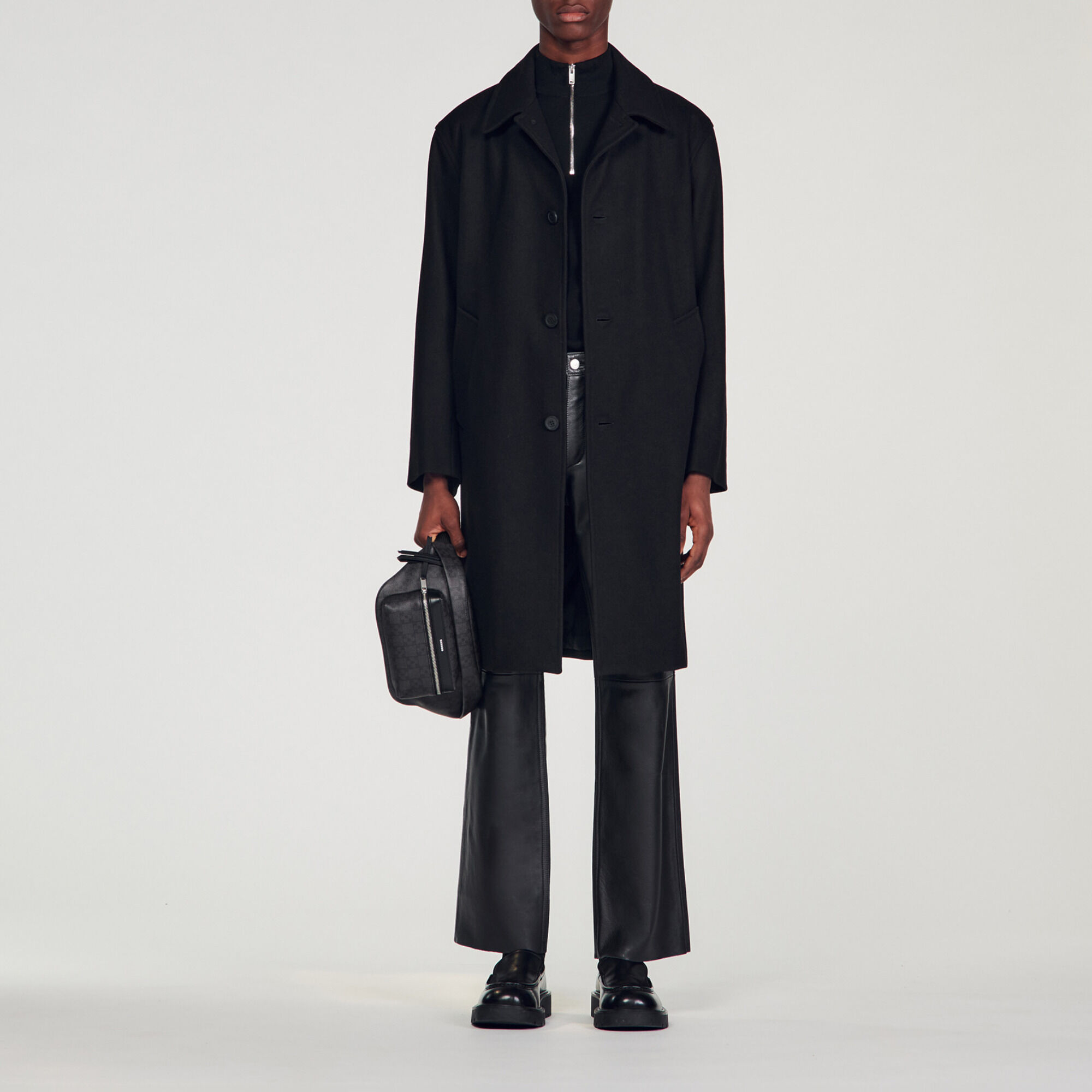 Sandro hotsell black coat