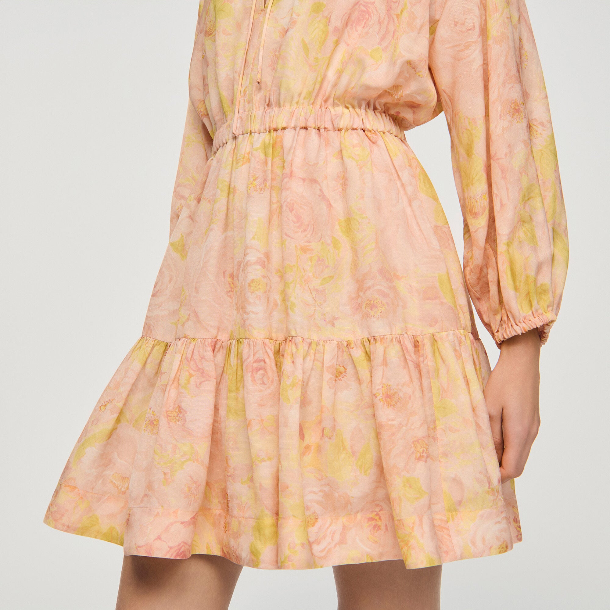 Flower print mini dress