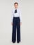 Asymmetric straight-leg trousers