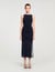 Fringed knit midi dress