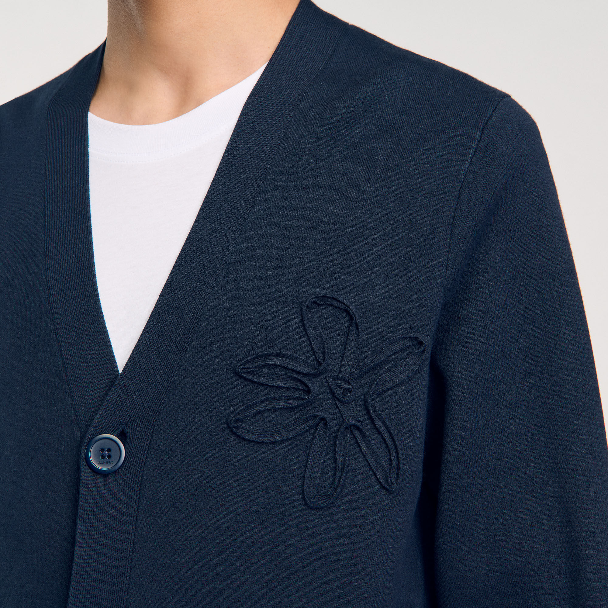Cardigan with flower detail