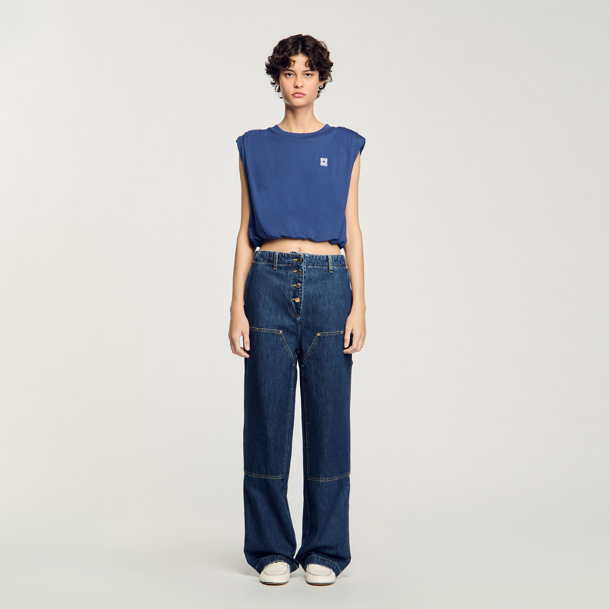 Short draped T-shirt