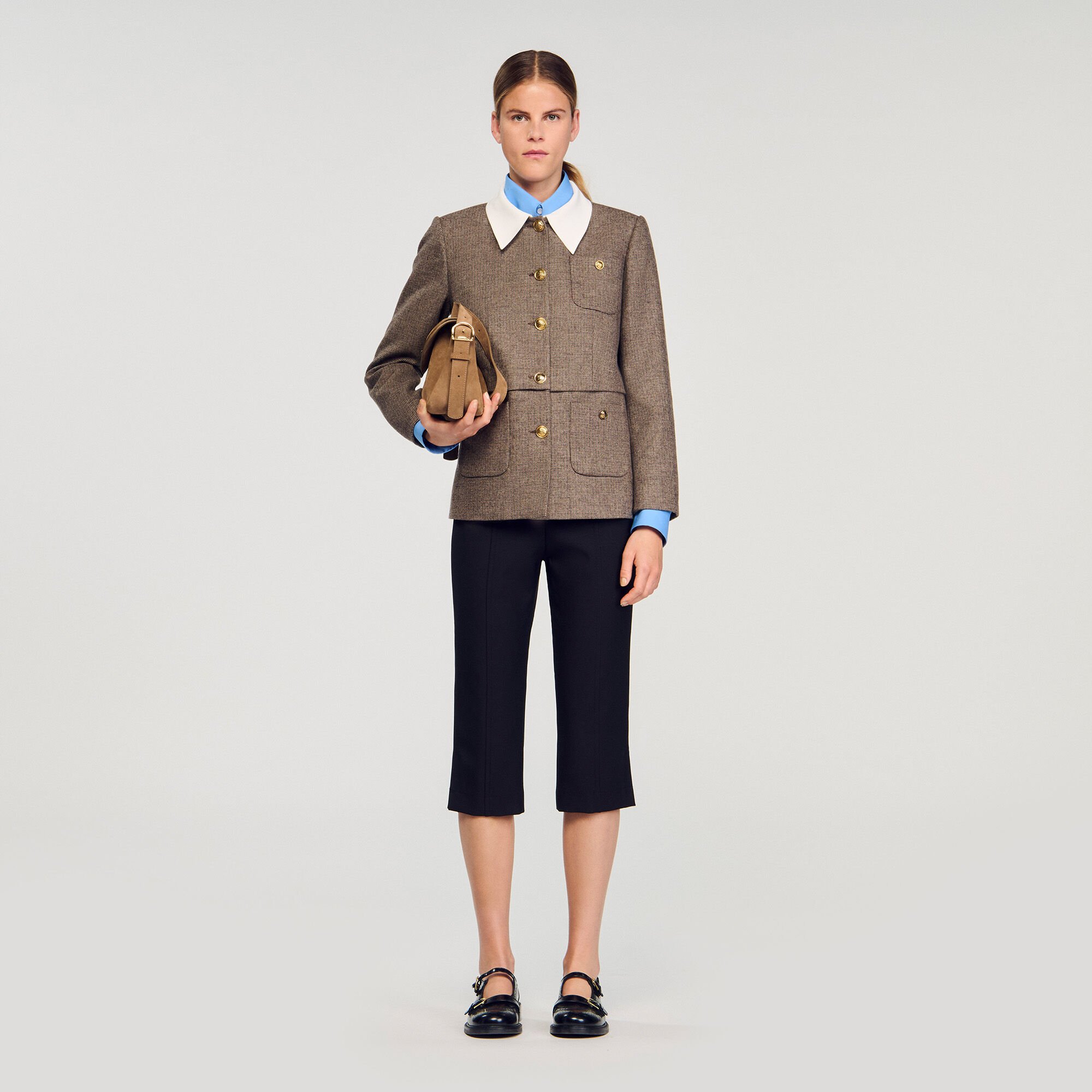 Houndstooth suit jacket