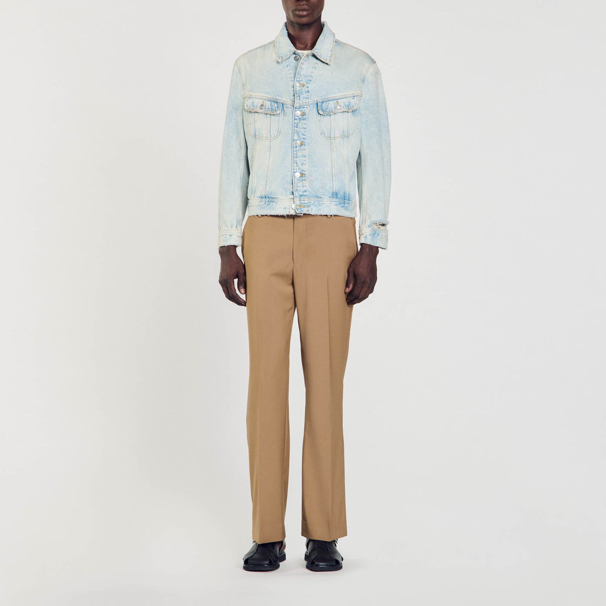 Faded denim jacket