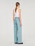 Faded high-rise wide-leg jeans
