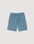 Square cross denim Bermuda shorts