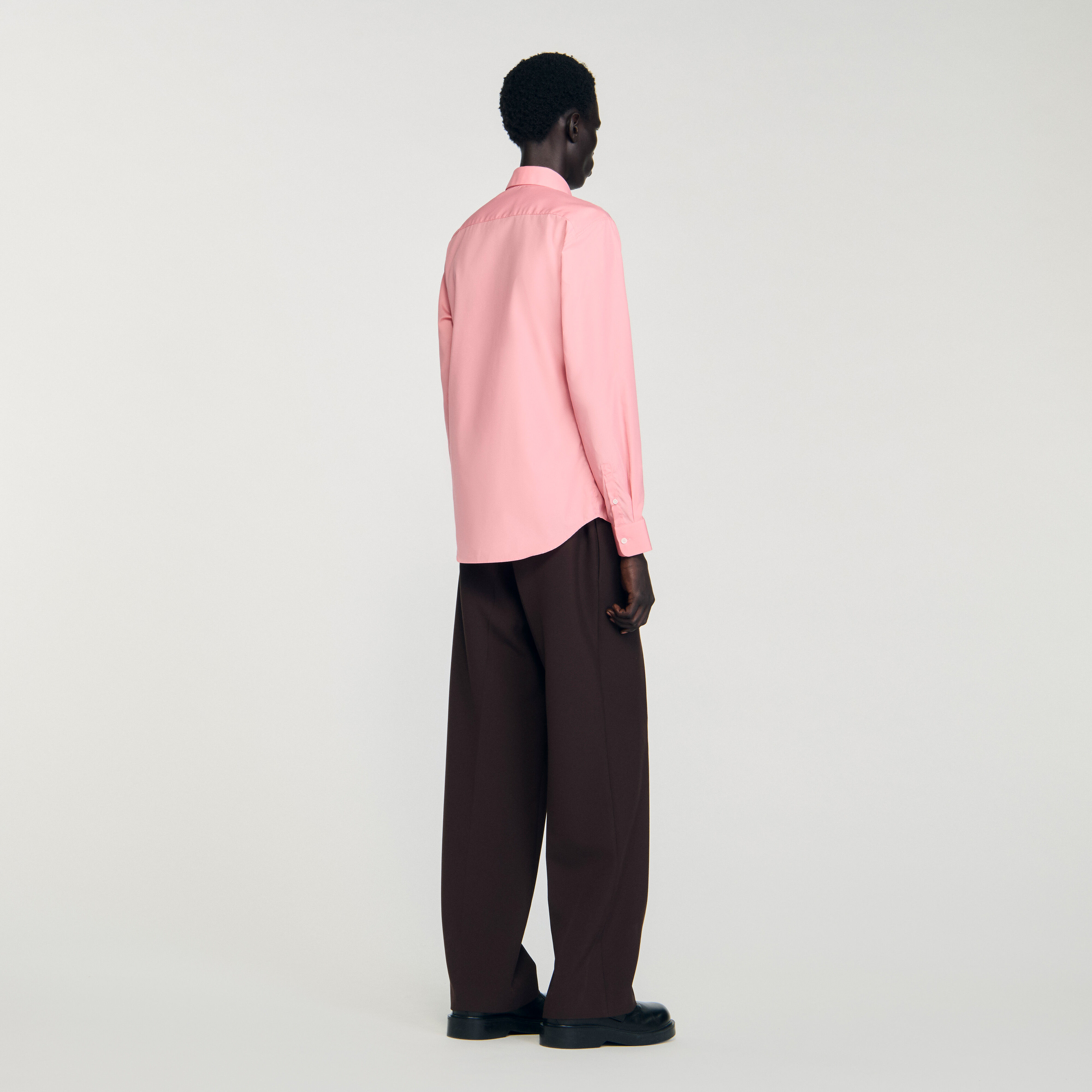 sandro / トップス/コットン/ピンク/SFPPU01776 Plain shirt pink for Men | Sandro Paris