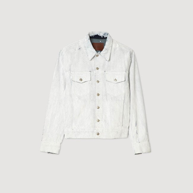 Cracked coated denim jacket Cracked coated denim jacket