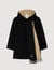 Wool coat with scarf