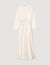 Long satin-effect dress