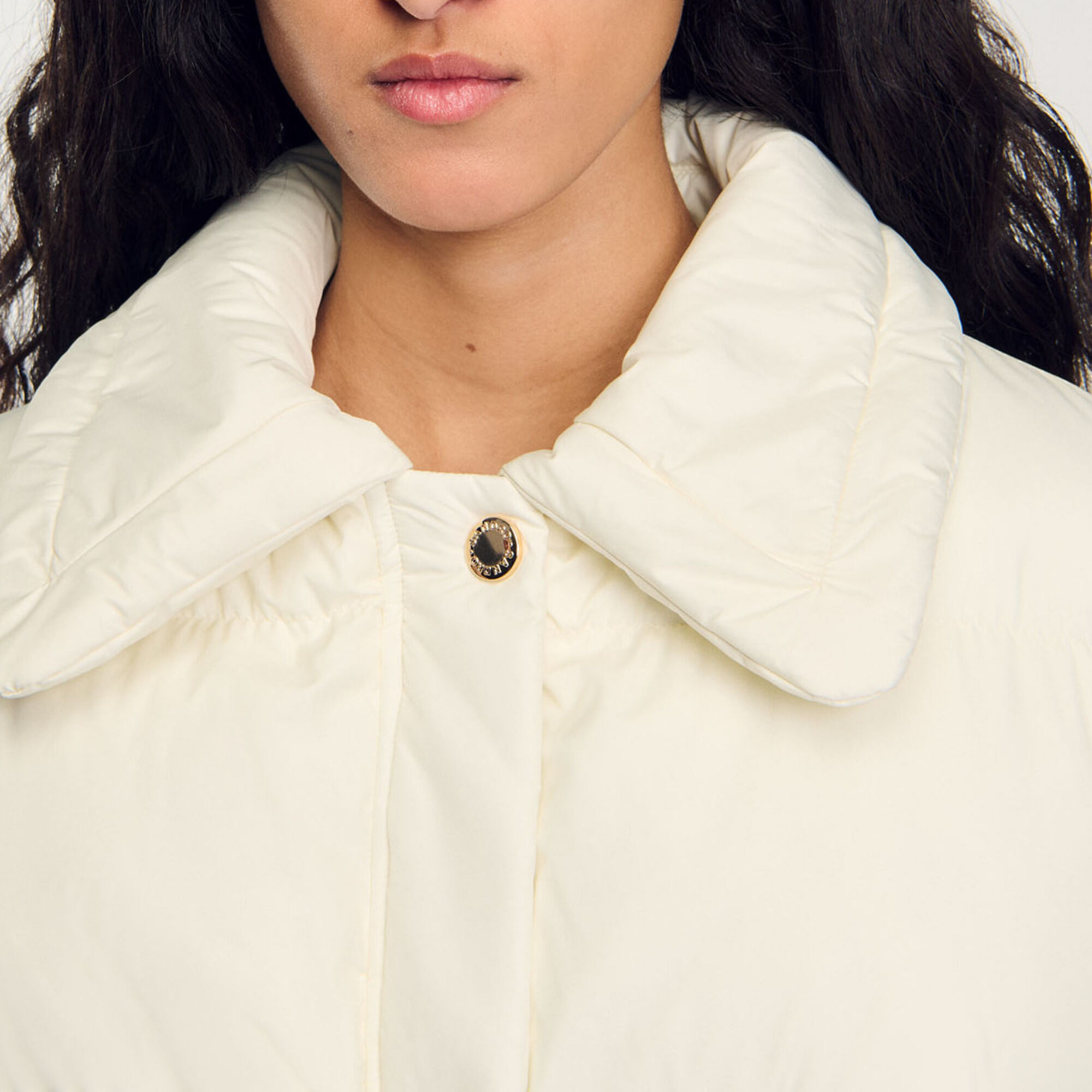 Quilted mid-length puffer jacket