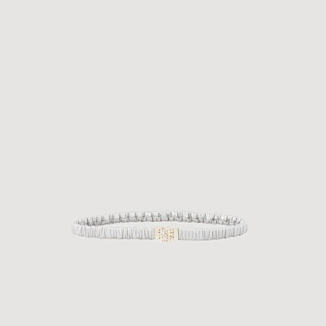 Elasticated leather belt