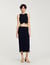 Long knitted skirt with chain detail