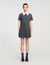 Mini pleated dress with rhinestones