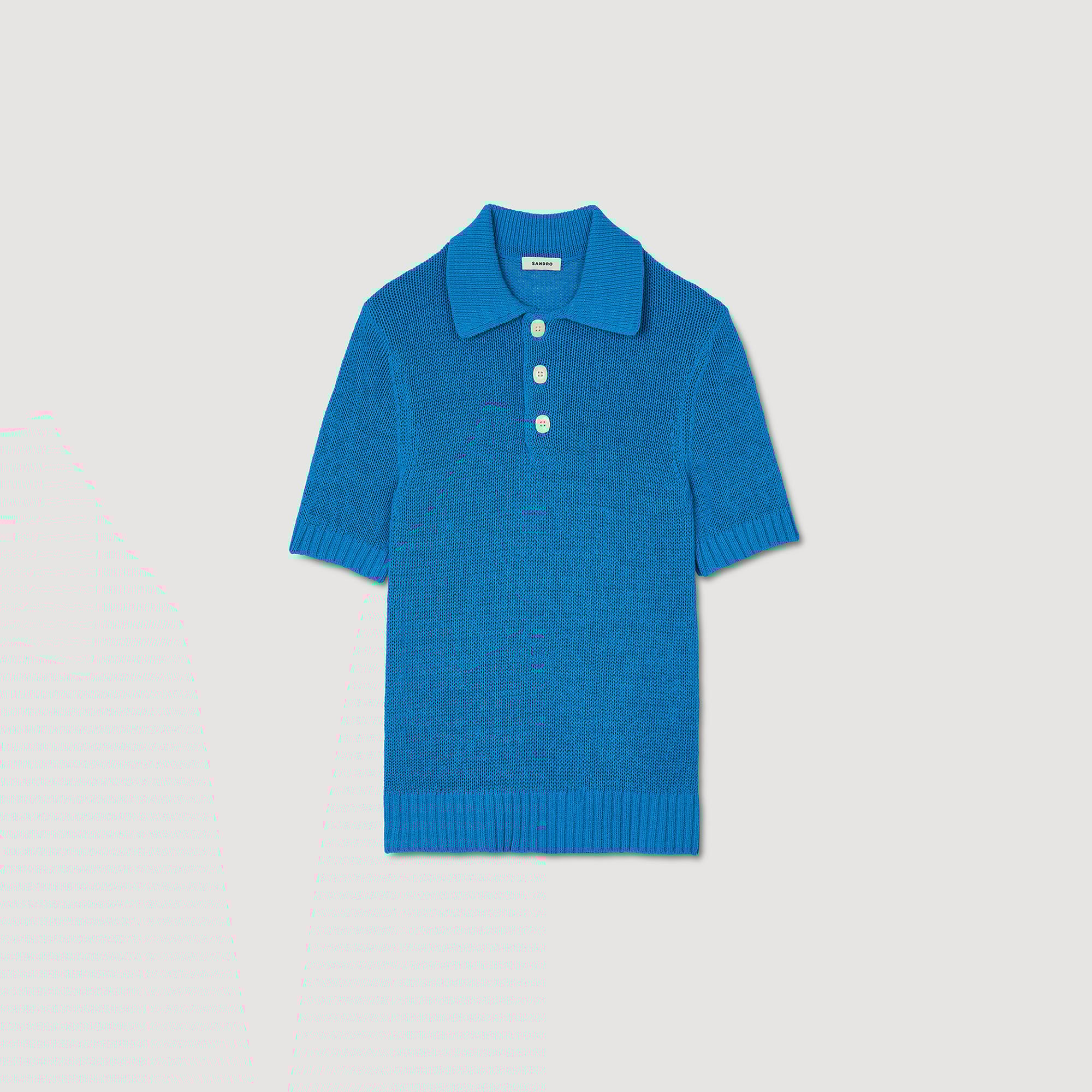 Knit polo shirt